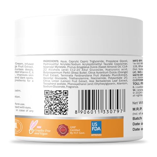 Glowelle Vitamin C Serum Based Cream For Skin Brightening, Fades Pigmentation, Dark Spots &amp; Reduces Skin Dullness (FROM INDIA) NUSS, Oil Free &amp; Lightweight, Fragrance-Free, All Skin Types, for Women &amp; Men - 100g (FROM INDIA) NUSS - Image 2