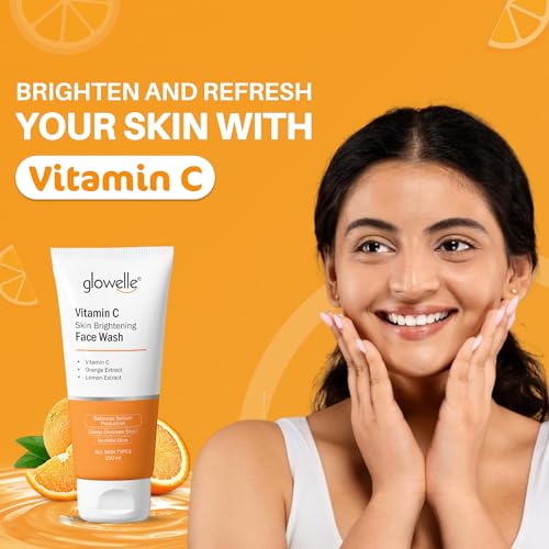 Glowelle Vitamin C Skin Brightening Face Wash, For Balancing Sebum Production, Deep Cleansing And Youthful Glow, Suitable for all Skin Types - 100ml (FROM INDIA) NUSS - Image 6