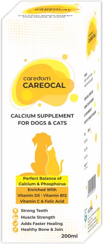 Caredom CAREOCAL | Calcium Syrup for Dogs &amp; Cats | Dog Calcium Syrup Enriched with Calcium, Phosphorus, Vitamin D3, Vitamin B12, Vitamin C &amp; Folic Acid | Healthy Bone &amp; Joints | Strong Teeth (200 ML) (FROM INDIA) NUSS - Related product