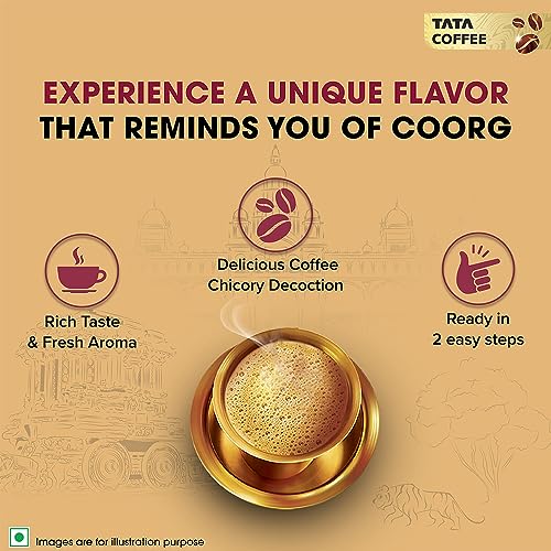 Tata Coffee Quick Filter Coorg Kaapi Decoction Liquid, Coffee 80, Chicory 20, 200 ml (FROM INDIA) SAB - View 2 of 2