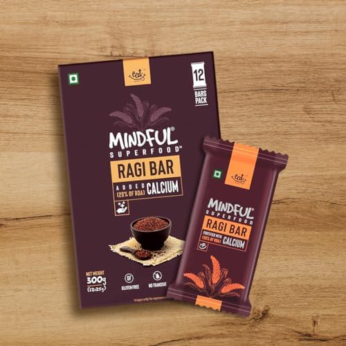 EAT Anytime Ragi Millet Bar Gluten Free Healthy Snack Bars Loaded with Calcium, 300 g (12 x 25g) (FROM DUBAI) FAAZ - View 3 of 3