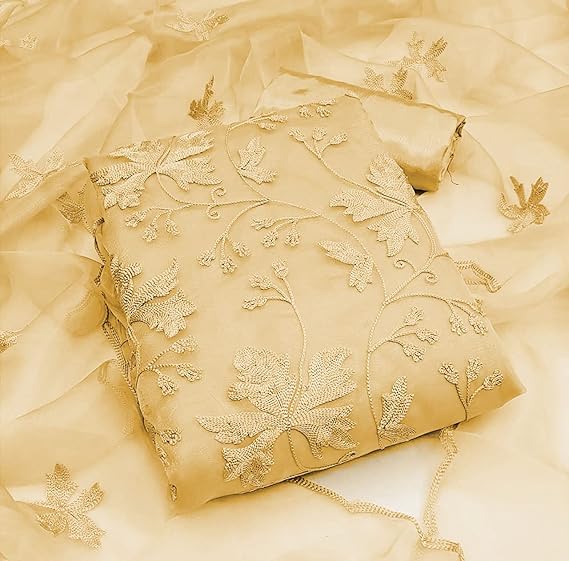 HMP Fashion Womens Organza silk muilty work dress material salwar suit piece(FROM INDIA)NUZ - View 3 of 3