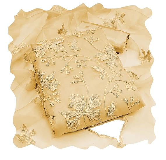 HMP Fashion Womens Organza silk muilty work dress material salwar suit piece(FROM INDIA)NUZ - Related product