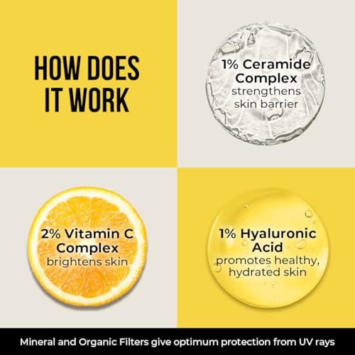 Dr. Sheth's Ceramide & Vitamin C Sunscreen SPF 50+ PA+++, In-Vivo Tested, Brightening & Barrier-Boosting Formula, No White Cast, Non-Greasy & Fast Absorbing, UVA/UVB & Blue Light Protection, For All Skin Types , 50g - View 5 of 5