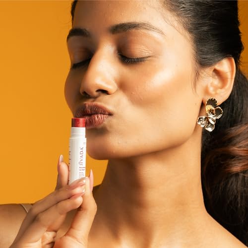 Jivada Tinted Lip Balm with SPF for Dry, Dark and Chapped Lips, 12-Hour Hydration, Beetroot, Shea Butter and Vitamin E, Brightening, Glossy, Non-Sticky, For Men and Women, Soft Glossy Finish, Paraben and Sulphate-Free, 5g    - View 5 of 5