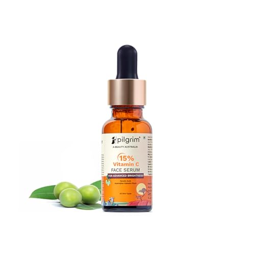 Pilgrim 15% Vitamin C Face Serum, 20ml, for Glowing Skin, Advanced Formulation with Ferulic Acid and Vitamin E, Reduces Dark Spots, Pigmentation, Suitable for All Skin Types – Oily, Combination, Normal, for Men and Women - Related product