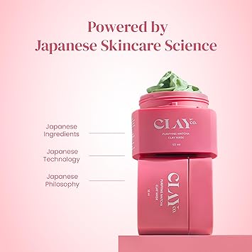 CLAYCO Matcha Detox Clay Mask – Deep Cleansing & Brightening with Green Tea & Collagen | Tan Removal & Dark Spot Reduction | Vegan Japanese Skincare,(50mlx 2) - View 2 of 4