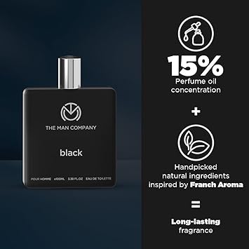 The Man Company Fresh Black EDT Perfume for Men, 100ml, Premium Long-Lasting Fragrance, Gift for Him - View 4 of 4