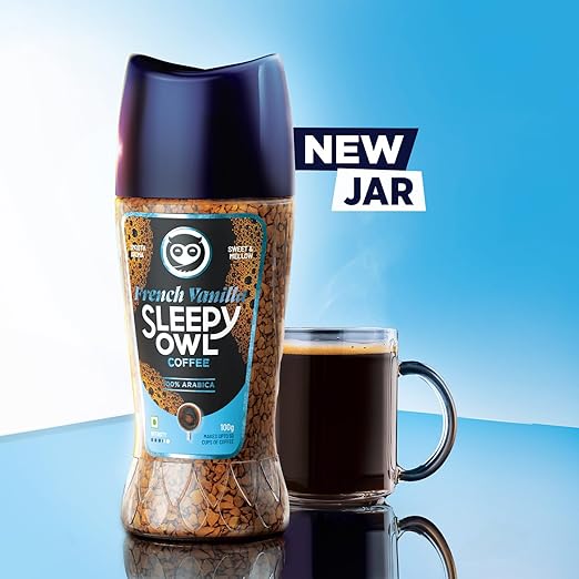 Sleepy Owl French Vanilla Premium Instant Coffee, 100g, 100% Arabica, Microground Technology, Ready in Seconds, Makes 50 Cups - View 3 of 4