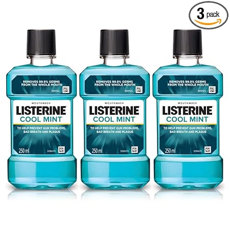 Listerine Cool Mint Mouthwash Liquid, Removes 99.9% Germs, 250ml Combo Pack of 3 (Buy 2 Get 1 Free) - Related product