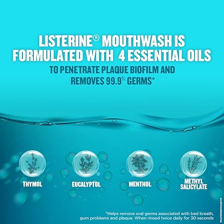 Listerine Cool Mint Mouthwash Liquid, Removes 99.9% Germs, 250ml Combo Pack of 3 (Buy 2 Get 1 Free) - View 4 of 4