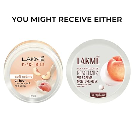 Lakmé Peach Milk Soft Crème Moisturizer, 250g, Lightweight Daily Face Cream with Vitamin E, for Soft, Glowing, Non-Oily Skin, 24-Hour Moisture - View 4 of 5