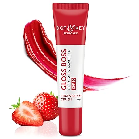 Dot & Key Strawberry Lip Balm (12gm) for Moisturization | Soft and Naturally Brightens Lips |Tinted Lip Balm with SPF 50 & Vitamin C + E | Lipbalm for Dry & Dark Lips | For Women - Related product