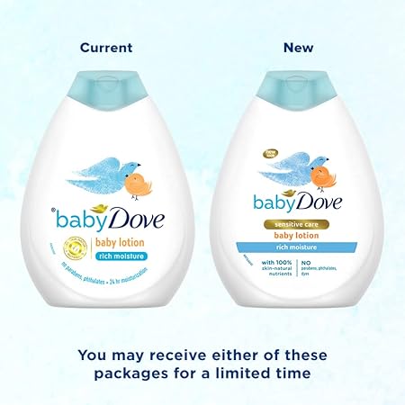 Baby Dove Rich Moisture Nourishing Baby Lotion 400 ml, With Moisturising Cream, Gentle Care for Baby's Soft Skin - View 5 of 5