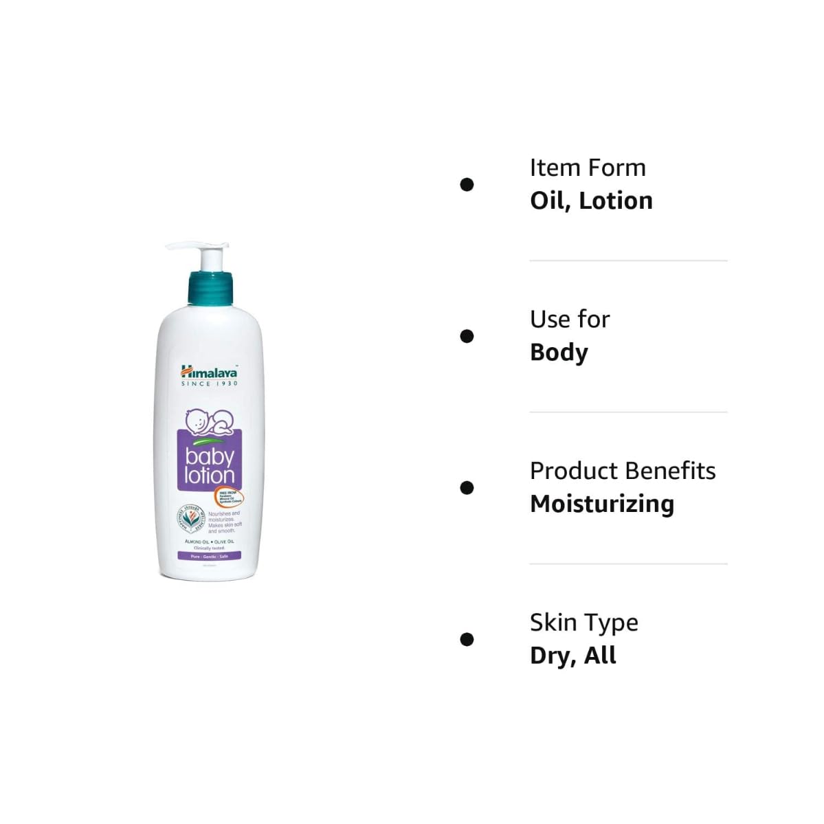 Himalaya Baby Body Lotion, For All Skin Types (400 ml) - View 5 of 5