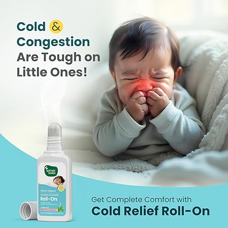 Mother Sparsh Natural Vapour Complete Cold Relief Roll-On for Babies-15ml | With Thymol Crystal, Eucalyptus Oil & Peppermint Oil for Cold & Cough 100% Natural Relieves Chest Congestion - View 5 of 5
