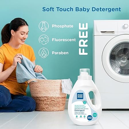 Mee Mee Baby Liquid Detergent 1.5 L | Ph balanced, Free from Harsh Chemicals, Safe for mother's hands & baby's skin | Anti-Bacterial, Removes Stains & Odor with One Drop, Hypoallergenic - View 4 of 4
