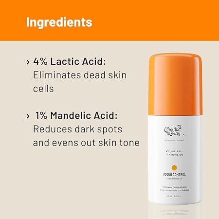 Chemist At Play Exfoliating Body Wash and Underarm Roll-On, Aqua Fragrance, Prevents Dry, Rough, Bumpy Skin, Brightens Skin and Exfoliates Underarms, For Men and Women, 236ml + 40ml - View 5 of 5