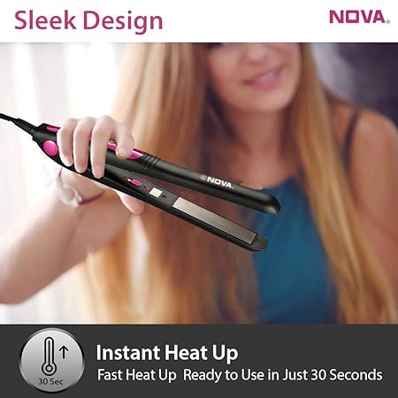 Nova NHS - 840 Selfie Hair Straightener for Women (Pink) - View 4 of 4