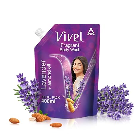 Vivel Fragrant Body Wash – Lavender & Almond Oil, 400ml Supersaver Refill Pouch | Moisturizing Shower Gel for Soft, Smooth Skin | Effective Cleansing for Women & Men - Related product