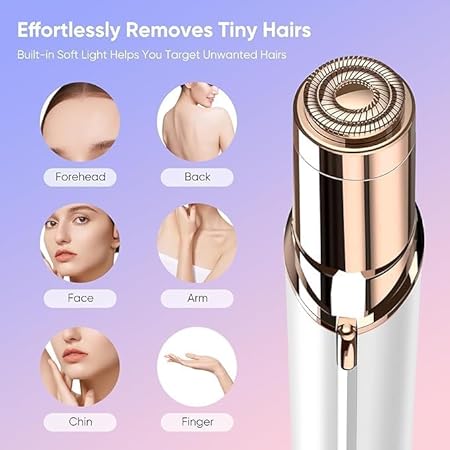 VIFERA Facial Hair Remover Machine For Women - Face, Chin, Cheek, Eyebrow, Upper Lip Hair Remover for Women, USB RECHARGEABLE Epilator Machine for Women (White) - View 5 of 5