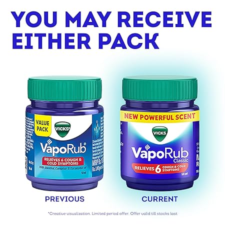 Vicks Vaporub 50ml ml Relief From Cold, Cough, Blocked Nose, Headache, Body Ache, Muscular Stiffness And Breathing Difficulty - View 4 of 4