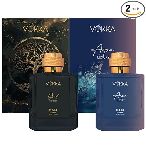 VOKKA Oud and Aqua Perfume Gift Set 2 x 100ml Unisex Eau De Parfum Long Lasting Woody Aquatic Scent for Men and Women - Related product