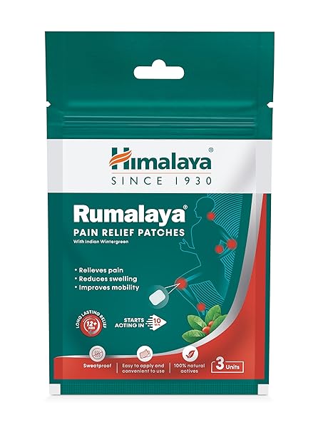 Himalaya Rumalaya Heat Therapy Massager – Pack of 3 Patches for Knee, Ankle, Back & Neck Pain | Reduces Swelling | Improves Mobility | Starts Acting in 10 Minutes | Long-Lasting Relief for 12+ Hours - Related product