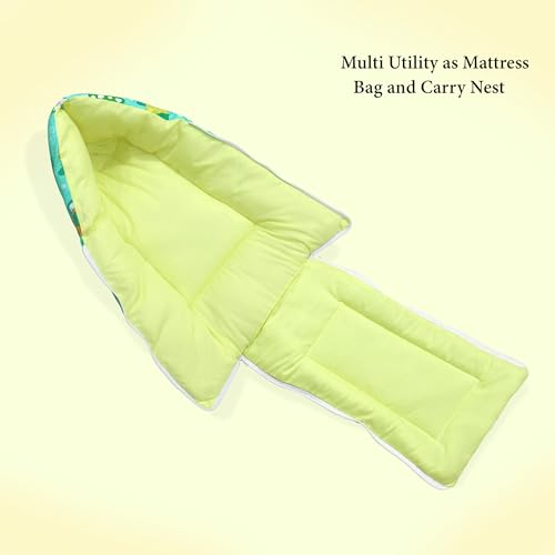 MOM & SON Baby Sleeping Bag for Newborns Soft & Cozy Infant Carry Nest | 3-in-1 Baby Wrapper, Sleeping Sack & Carrier | Sleeping Pod | Baby Bedding Set, Baby Portable Bassinet (0-6 Months, Green) - View 2 of 6