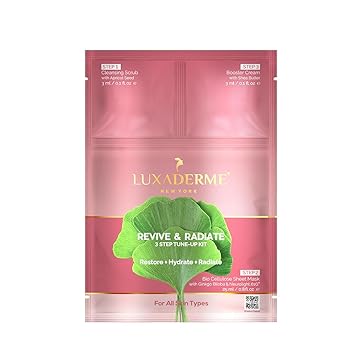 LuxaDerme 3 Step Korean Facial Kit with Sheet Mask Revive and Radiate For Smooth and Glass Glow Skin Pack of 1 - Related product