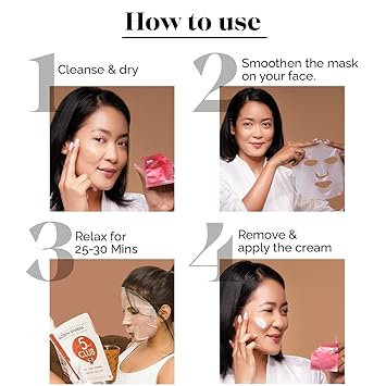 LuxaDerme 3 Step Korean Facial Kit with Sheet Mask Revive and Radiate For Smooth and Glass Glow Skin Pack of 1 - View 2 of 4