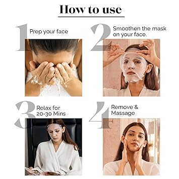 LuxaDerme Detox Bio Cellulose Sheet Mask Detoxifies and Firms Skin Anti Pollution All Skin Types 100 Percent Fermented Coconut Jelly Pack of 1 - View 3 of 7
