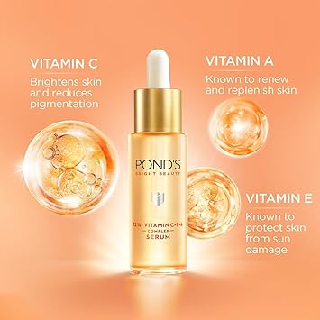 POND'S Bright Beauty 12% Vitamin C+E+A Serum, 28ml – For Radiant, Even-Toned Skin - View 2 of 4