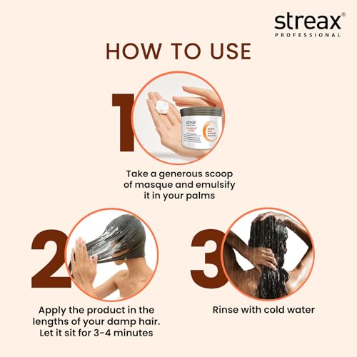 Streax Professional Vitariche Care Repair Max Hair Mask,200gm|Hair Mask for Damaged Hair|For Dry to Damaged Hair|Hair Mask/Masque for Men & Women|Conditioner for Hair|Cream Mask for Damaged Hair| Biovit-A-OX,200g - View 4 of 6