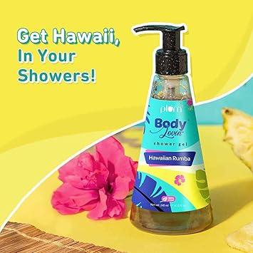 Plum Bodylovin Hawaiian Rumba Shower Gel SLS Free Body Wash for Women and Men Long Lasting Beachy Fragrance Body Cleanser with Aloe Infused Nourishing Formula for Soft and Smooth Skin 240ml - View 4 of 5