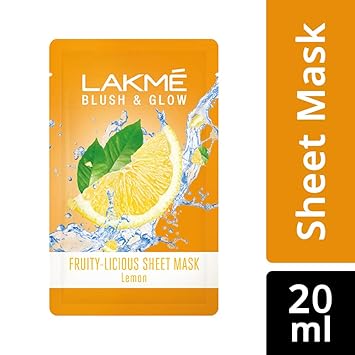 Lakmé Blush & Glow Pomegranate Sheet Mask, 20 ml & Lakmé Blush & Glow Lemon Sheet Mask, 20 ml - View 2 of 6