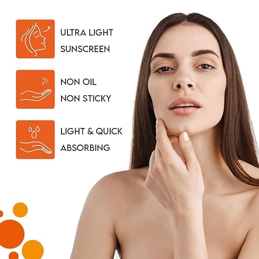 SPF 50+++" with Niacinamide & Pro-Ceramides Water resistant Ultra light & Non sticky for Oily, Dry & Sensitive Skin for Women & Men Sunscreen Pack of 2 - View 2 of 4