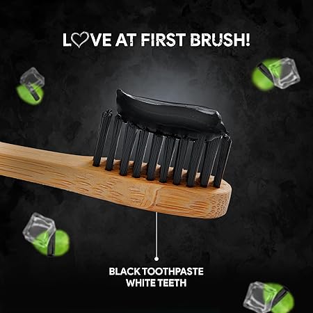 Dente91 Anti-Stain Charcoal Toothpaste for Stain Removal and Teeth Whitening, Protects Against Dental Caries, Strengthens Enamel, Reduces 63% Stains, Whitens Teeth by 80% in Just 3 Days, 70g - View 4 of 5