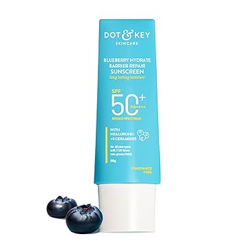 Dot & Key Blueberry Hydrate Barrier Repair Sunscreen SPF 50+, PA++++ | For Dry & Sensitive Skin , Non - Greasy Finish , No White Cast | UV & Blue Light Protection , Broad Spectrum, 80g - Related product
