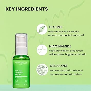 Mirabelle Korea Tea Tree + Niacinamide Serum Acne & Oil Control Pore Minimizing & Skin Clarifying  For Oily, Combination & Acne-Prone Skin 50ml - View 5 of 5