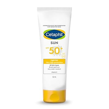 Cetaphil Sun SPF 50 Sunscreen For Combination Skin Type, Very High Protection Lightweight Gel, Water-resistant, Vitamin E, 50 ml - View 4 of 4