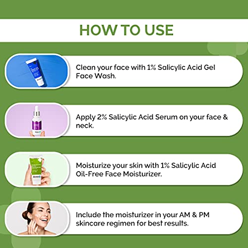 The Derma Co 1% Salicylic Acid Oil-Free Moisturizer For Face with Oat Extract , Fights Active Acne , Deeply Moisturizes  - View 2 of 4