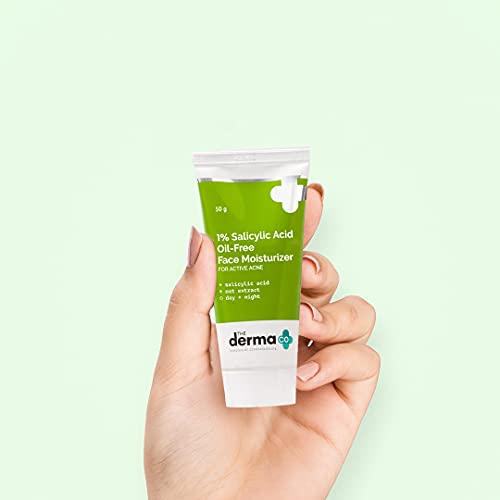 The Derma Co 1% Salicylic Acid Oil-Free Moisturizer For Face with Oat Extract , Fights Active Acne , Deeply Moisturizes  - View 4 of 4