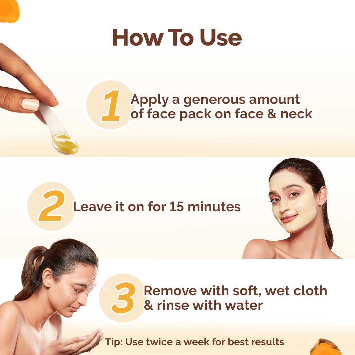 Mamaearth Ubtan Detan Face Pack with Turmeric & Saffron for Normal to Oily Skin 200 g | Natural, DIY-like Texture | Instantly Reduces Tan, Adds Glow | Clay Face Mask | Free From Harmful Chemicals - View 4 of 8
