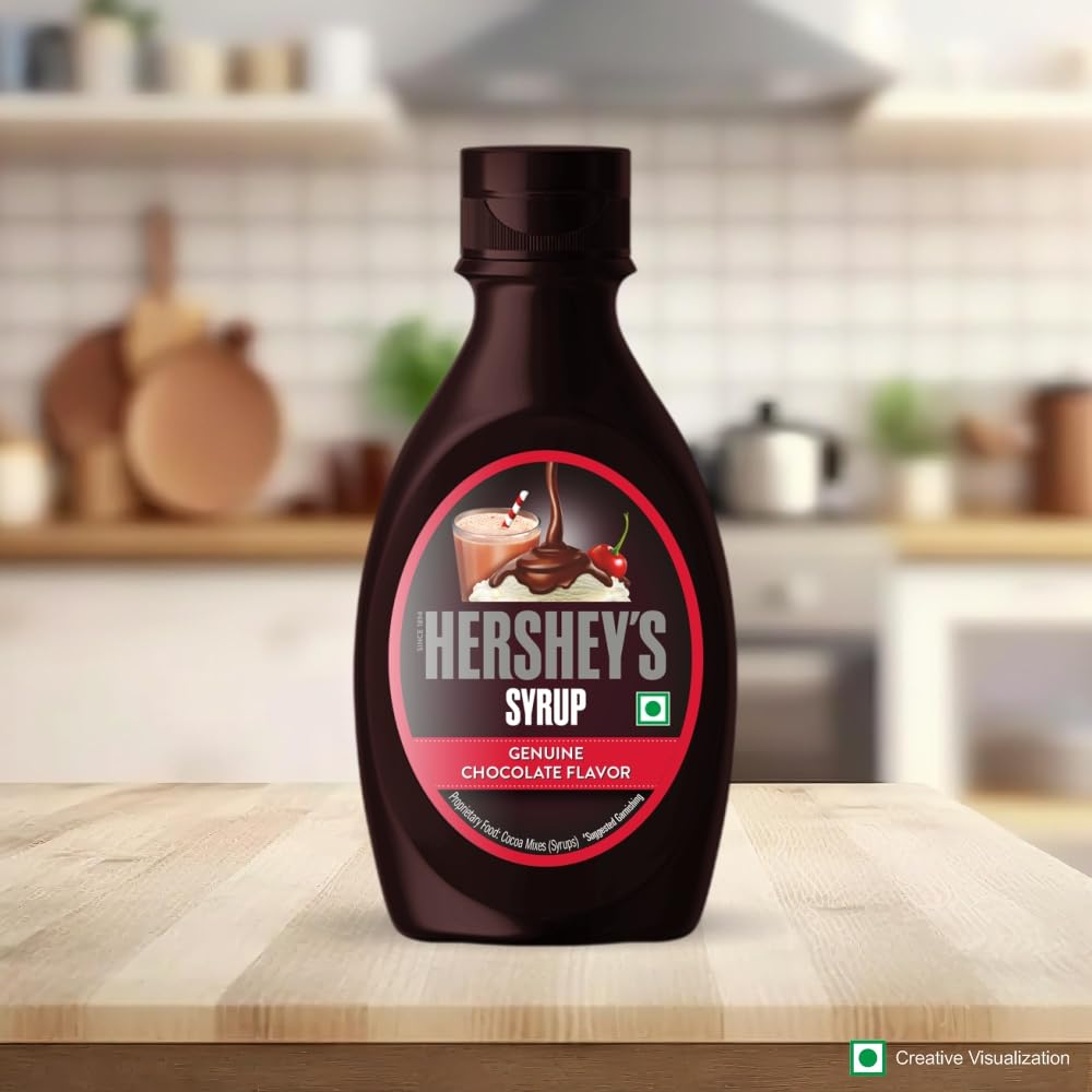 HERSHEY'S Chocolate Flavored Syrup | Delicious Chocolate Flavor | 180-200 g Bottle (May Vary)|Liquid - View 4 of 4