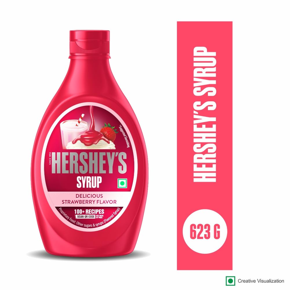 HERSHEY'S Strawberry Flavored Syrup | Delicious Strawberry Flavor | 623 G Bottle, Liquid - View 3 of 6