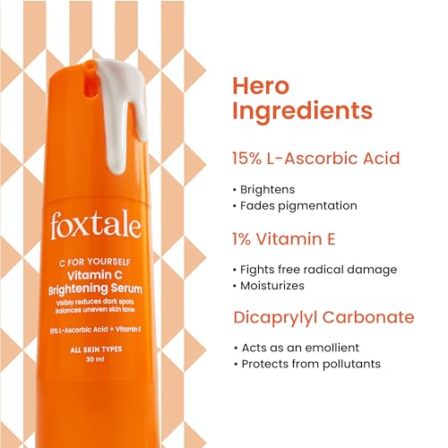 Foxtale Vitamin C Serum 15% L-Ascorbic Acid and 1% Vitamin E Brightening Serum - 30ml - View 4 of 4