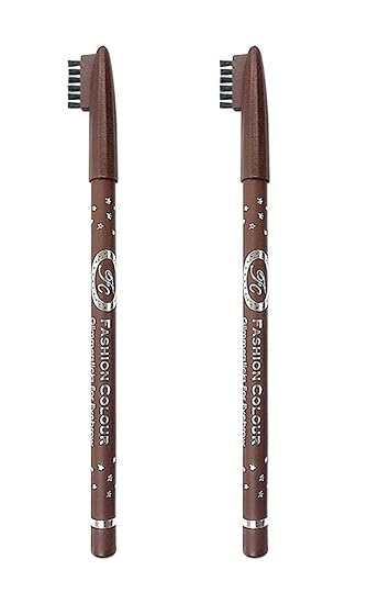 Fashion Colour Glimmerstick for Eyebrow 1.3g , Long Lasting Eyebrow Pencil , Soft Textured Natural Daily Look Eyebrow Makeup. Pack of 2 (Chatain), BK+BK - Related product