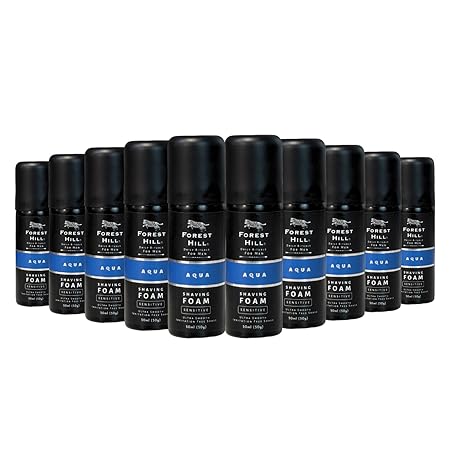 Forest Hill Pack of 10 Aqua Pre Shave Foam For Men,Goodness of Olive & Argan Oil,Mulberry,Rosemary & Peppermint Extract,Prevent Cuts & Burns,Rich Lather,Cooling Hydrating Formula, (Each 50g) - Related product