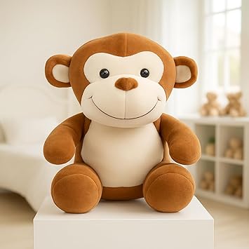 Babique Sitting Monkey Plush Soft Toy – Cute & Soft Animal Doll for Kids, Boys & Girls, Home Decor Gift, 28 cm - Related product